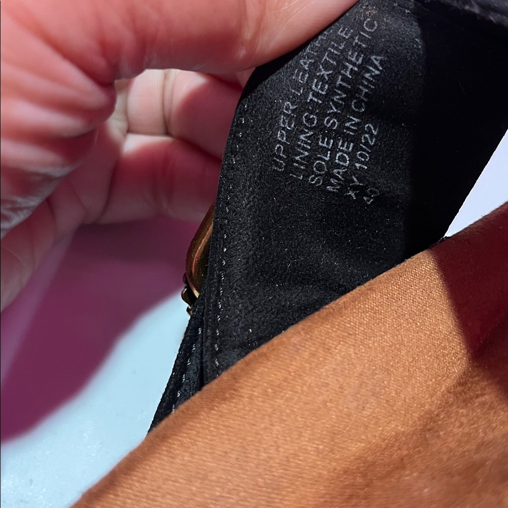 Black Suede KURT GEIGER Thong Sandals with Buckle Detail - Picture 8 of 8